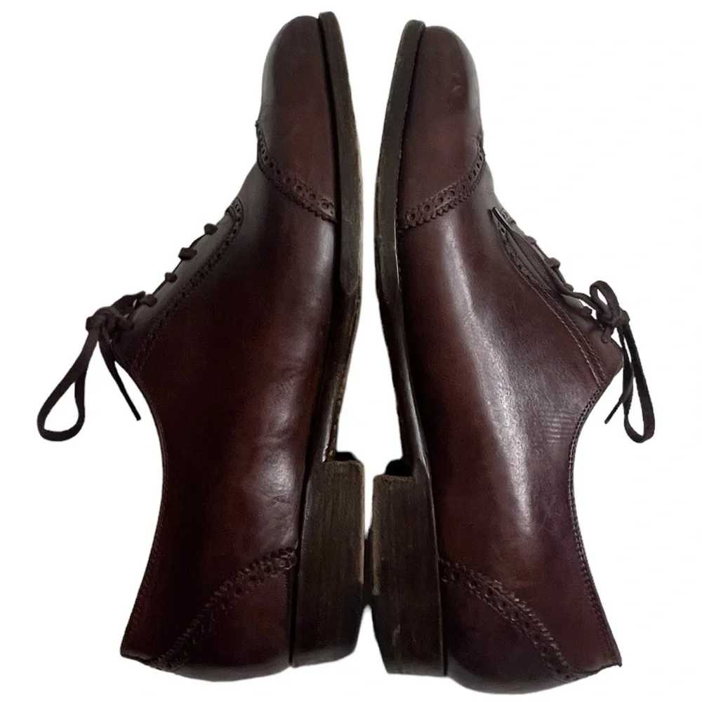 $1700 SAINT CRISPIN'S 564 GE8 Brown Wingtip Oxford Shoe Trees UK 7F